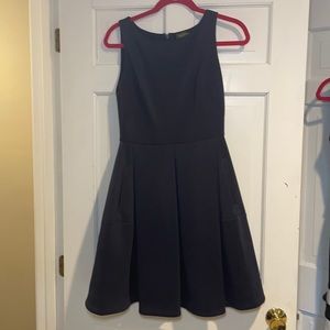 a taylor navy blue dress